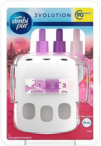 MALLX Ambi Pur 3Volution Starter Kit - Thai Orchid Spraying a gorgeous freshness into your home at regular timed intervals. Provides up to 90 days of fresh fragrance.
