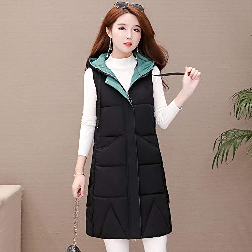 Manteaux sans manche pour femme avec capuche doudoune longue mi-longue et ample style matelassé
