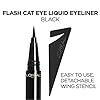 L'Oreal Paris Makeup Infallible Flash Cat Eye Waterproof Liquid Eyeliner, Black, 0.44 oz.