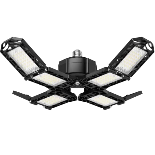 LED Garage Light Shop Light - 4 Adjustable Leaf & ...