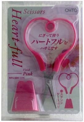 OHTO - Heart-Full Scissors - Vivid Pink W/Stand by OHTO Japan