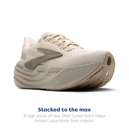 Brooks Women’s Glycerin Max Neutral Running & Walking Shoe - Almond Peach/London-Fog/White - 11 Medium