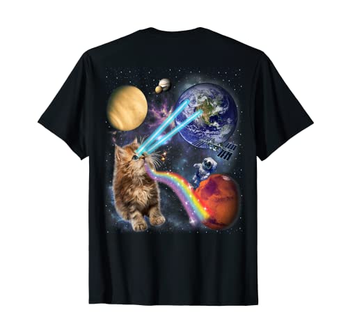 Laser de tir de chat dans la galaxie spatiale T-Shirt Cover