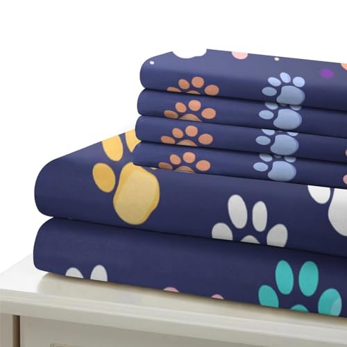 Funda nórdica de perro para cama individual infantil que transforma el dormitorio con color neón 7