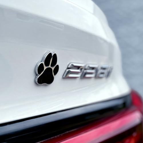 Image of Elektroplate 2 Mini Paw Print OEM Chrome Emblems for Motorcycles, Watercrafts, and Decorations | Universal Fit at 1.6 inch x 1.5 inch | Weatherproof | 2-Pack