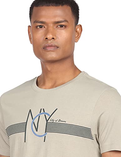 Image of Arrow Men's Printed Regular Fit T-Shirt