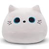 Cute Black and White Cats Plush Toy 10/30 cm - Soft Cushion Kawaii Cat Stuffed Toy Cartoon Cuddly Toy Decorative Pendant Gift for Children & Adults White 10 cm