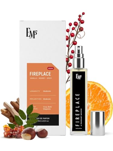 Image of EM5 Fireplace Perfume for Men and Women | Woody Vanilla Balsamic Fragrance | Eau De Parfum Spray | Luxury Gift for Him & Her | 15 ml