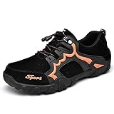  DUORO Herren Wanderschuhe Trekking Schuhe Sport Outdoor Leichte rutschfest Klettern Sneaker (42 EU, Schwarz)