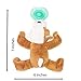 Nookums Paci-Plushies Shakies - Pacifier Holder with Built in Rattle (2 in 1)- Adapts to Name Brand Pacifiers, Suitable for All Ages, Plush Toy Includes Detachable Pacifier (Bull Dog)
