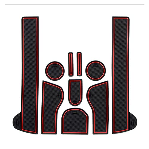 Tapis de fente de porte pour Qashqai 2007-2013 rouge antidérapant