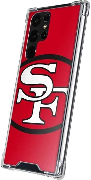 Skinit Clear Phone Case Compatible with Galaxy S22 Ultra - Officially Licensed NFL San Francisco 49ers Retro Logo Design