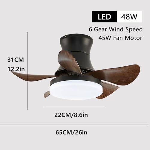 Ventilateur de plafond avec télécommande intelligente et LED réglable - 6