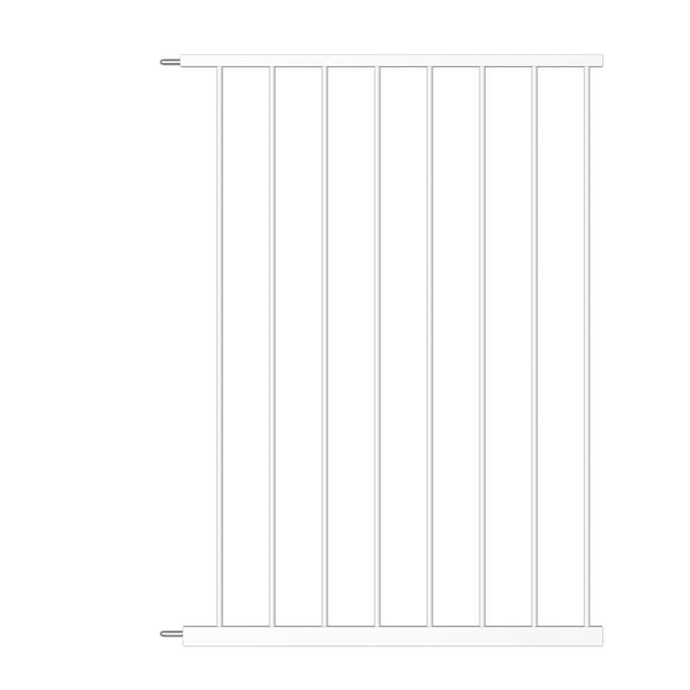WAOWAO Triple Lock Baby Gate Extra Wide Pressure Mounted Walk Through Swing Auto Close Safety Black Metal Dog Pet Puppy Cat for Stairs,Doorways,Kitchen 25.59"-81.49" inch(White,18.89"/48cm)