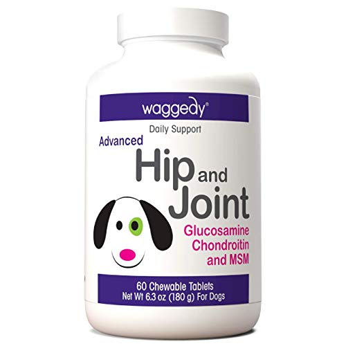 waggedy Dog Joint Supplements Advanced Hip & Chews for Dogs Health Treat  w/MSM & Glucosamine for Dogs (90 Day Supply)  Anti-Inflammatory, Canine Joint Support, Joint Care & Hip Vitamins