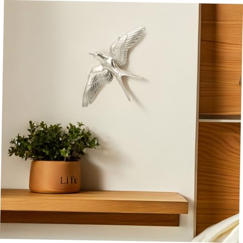 Décoration murale hirondelle dorée UTHCLO en métal chic - 6