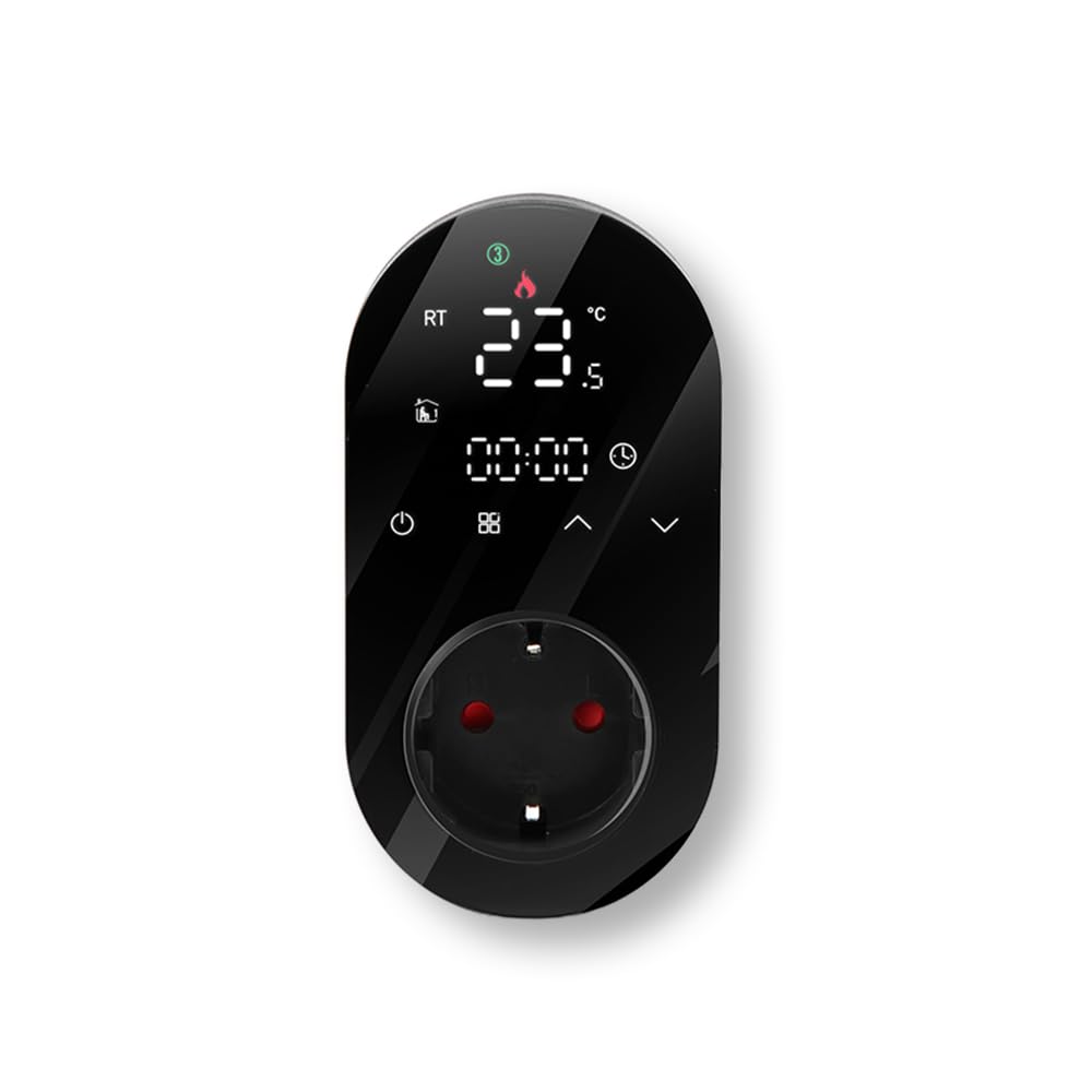 Wi-Fi Thermostat - Serie 12 Termostato Touchscreen Programmabile per Condizionatori d'aria a 4 tubi - Controllo Remoto dal Cellulare, Compatibile con Alexa, Google Home e IFTTT