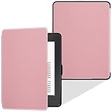 LaoShuSheng Slim Case for Kindle Paperwhite 5th/6th/7th Generation (Model No. EY21 & DP75SDI) - Lightweight PU Leather Folio Cover with Auto Sleep/Wake (Sakura Pink)