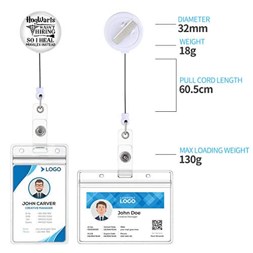 Badge Reels Holder Retractable With Id Clip For Nurse Name Tag Card Emt Ems First Aid Emergency Room Nursing Doctor Teacher Student Medical Work Office Alligator Clip Zjk411 #TOP2