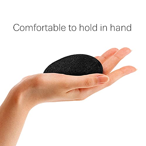 Pumice Stone Black - New Mine 2021 - Natural Earth Lava Health Foot Care - Callus and Corn Remover for Feet, Heels, Palm - Pedicure Exfoliation Tool - Dry Dead Skin Scrubber - Thumbnail 5