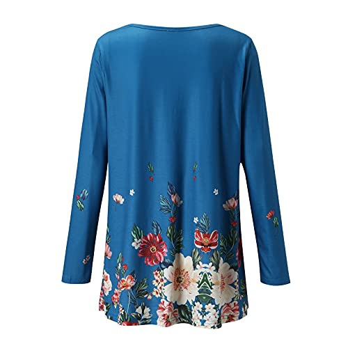 Briskorry Damestrui met bloemenprint, tweedelig, elegant, casual, vintage, elegant, casual, T-shirt, vrije tijd, losse jumper, shirt - Image 6