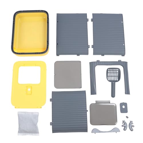 Caixa de areia para gatos totalmente fechada, Grande capacidade Caixa de areia para gatos com tampa