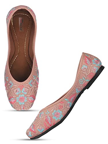 desi colour Womens Flat Footwear/Mojari/Punjabi Jutti/Bellies for Women Ballet Flat-picture-16