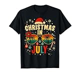 Christmas in July Sunglasses Beach Santa Hat Men Women Kid T-Shirt