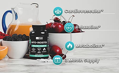 Myo-Inositol (365 Capsules) No Magnesium Or Rice Fillers, Always Pure, Lab Verified #TOP5