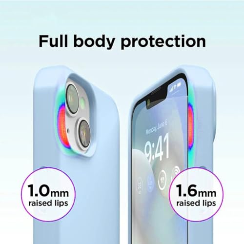 Image of Premium Liquid Silicone Case for iPhone 16 Pro - Slim Full Body Protective Back Cover with Soft Microfiber Lining, Anti-Slip Grip Scratch Resistant Phone Case (Sky Blue)