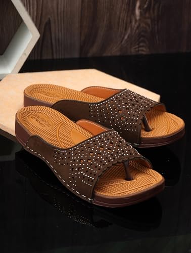 Image of HEALTH FIT Extra Super Soft Ortho Care Diabetic & Orthopedic Slippers /Doctor Chappal & Ultra-Lightweight Stylish Footwear for Women's 677