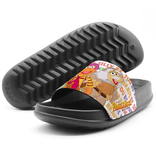 Popfunk Fraggle Rock Fraggle Line Up Unisex Adult Slides Sandals Officially Licensed Hypd Slydr Switch™4