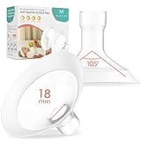 Breast Flanges 18mm 2-Pack for Medela Pump in Style, Symphony, Freestyle, Sonata, Maxflow and Lansinoh Signature Pro Breast Pumps
