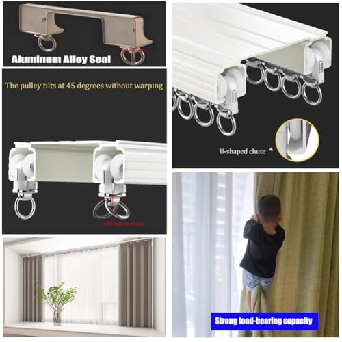 Tringle à rideaux double rail plafond coulissant réglable