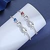 Tusuzik Weihnachtsgeschenke Armband Damen Silber 925 Damen Zirkonia Unendlichkeit Herz Armband Verstellbares Armband Geburtstag Muttertag Jahrestag Schmuck Geschenk für Frauen #4