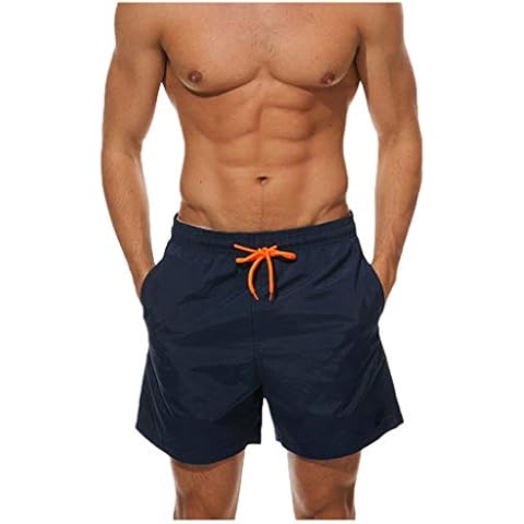 7" Men's Swim Trunks Shorts Quick Dry Plus Size Beach Shorts Swimwear Running Surfing Trunks with Pockets Black Cover