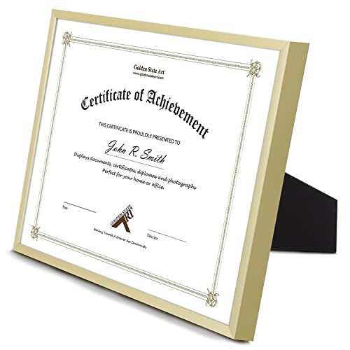 Golden State Art Gold Aluminum Certificate Frames #TOP20
