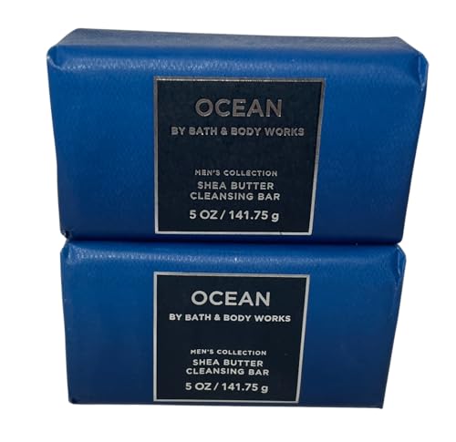 Bath and Body Works Ocean Shea Butter Cleansing Bar Soap 4.2 oz Each Pack of 2