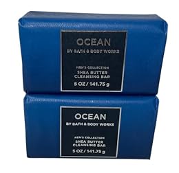 Bath and Body Works Ocean Shea Butter Cleansing Bar Soap 4.2 oz Each Pack of 2