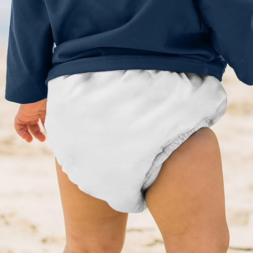 Image of green sprouts Reusable Snap Swim Diaper, New White, 18-24 Months