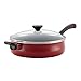 Paula Deen Riverbend Aluminum Nonstick Covered Jumbo Cooker with Helper Handle, 5-Quart, Red Speckle