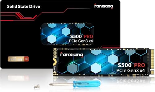 fanxiang M.2 SSD 256GB Interne NVMe SSD Festplatte PCIe 3.0, 3000MB/s Lesen, SSD M.2 2280 mit SLC Cache, Kompatibel mit Laptop, Notebook und Desktop (S500Pro)
