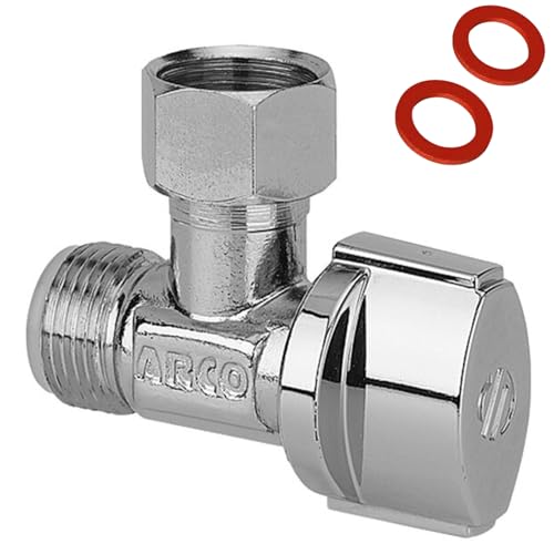 Altech Laiton robinet d'arrêt - wc - equerre - 1/4 de tour - diamètre 12 x 17 - arco de741u