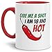 Produktbild Tasse"Give me a Shot I am 18 and Hot" Geburtstags-Geschenk Zum 18. Geburtstag/Lustig/Witzig/Heiß/Knackig/Kaffeetasse/Mug/Cup/Innen & Henkel Rot