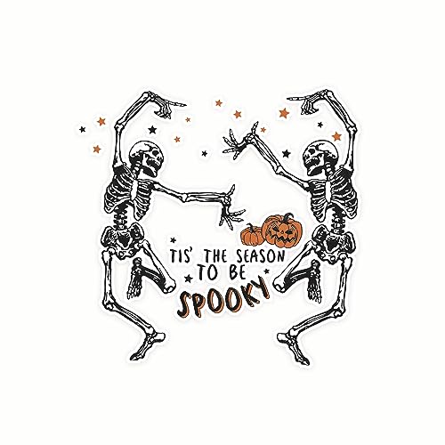 Tis The Season to Be Spooky - Imanes de 5 pulgadas en el lado más largo - Juego de 2 - Esqueletos espeluznantes con temática de Halloween - Imanes - para caja de herramientas, coche, nevera -