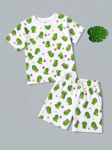 Image of Kidbea Kids Cotton Clothing Set | Ultra-Soft Printed Half Sleeve T-shirt & Shorts Set Comfort Fit Casual Wear for Boys & Girls