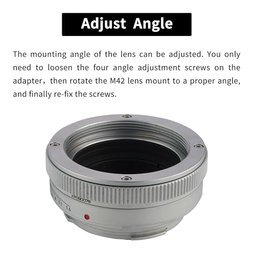 XPIMAGE Anillo Adaptador de Montura de Lente con Enfoque de telémetro y extensión Macro Compatible con Lentes con Rosca M42 para cámara Leica M - imagen 4