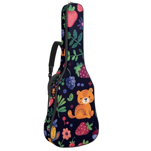 Housse guitare acoustique 109 cm imprimé baies sac oxford