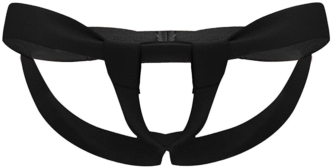 Bommi Fairy Męskie stringi Ouvert bielizna z przesuwanymi pierścieniami i wzmocnieniami z odkrytymi plecami, jockstraps męska bielizna sportowa Low-Rise