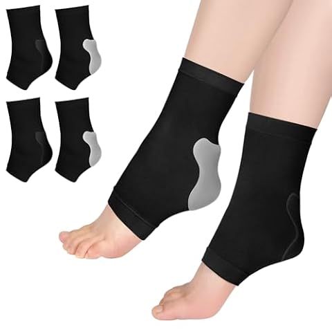 Fefod Achilles Tendonitis Heel Protector skarpety, 2 pary bandaży na staw skokowy, Achilles Tendon Support Compression Compression Padded Sleeve Socks na zapalenie powięzi podeszwowej, artretyzmu